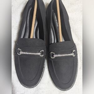 Kenneth Cole Reaction Cadila Horsebit Rhinestone Loafers Women’s 9 Black